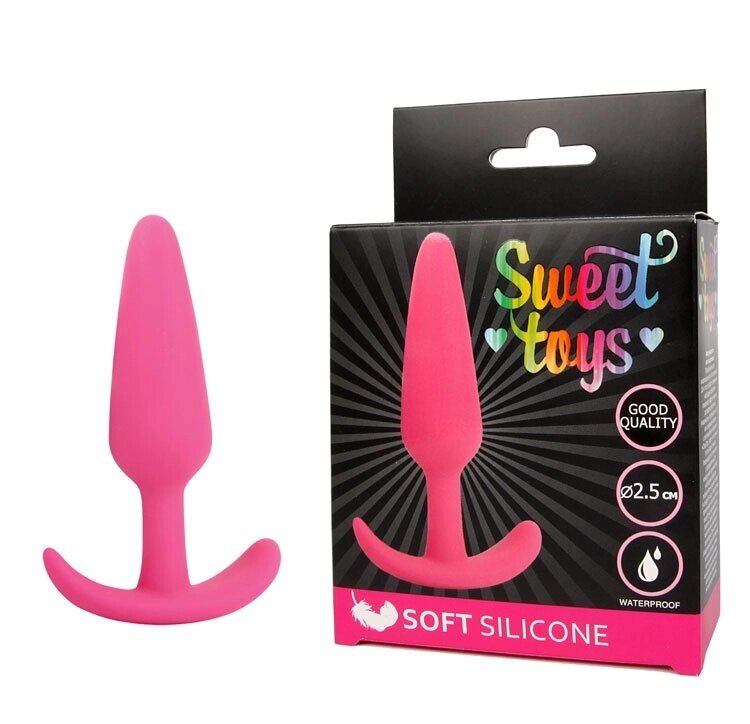 Анальная втулка Sweet toys ярко-розовая (9,5*2,5) от компании Секс шоп "More Amore" - фото 1