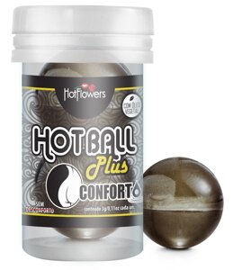 Анальный лубрикант HOT BALL CONFORTO на масляной основе в виде 2 шариков