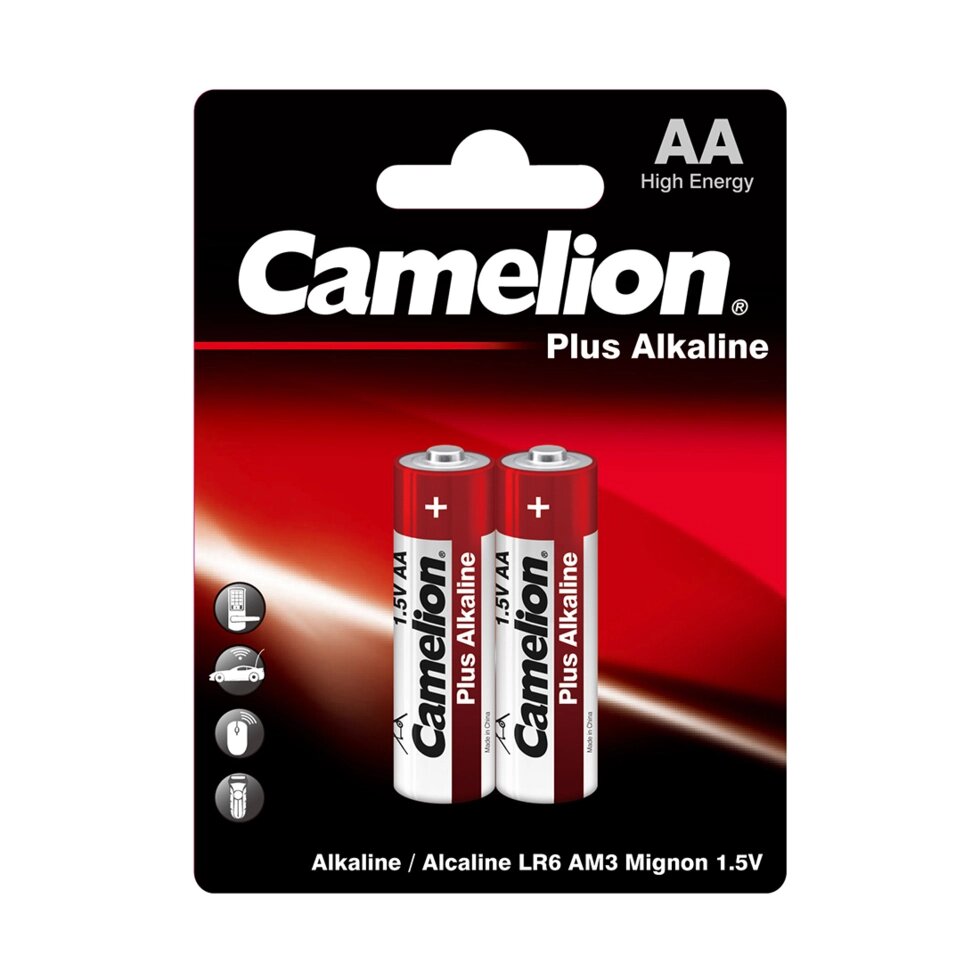 Батарейка CAMELION Plus Alkaline LR6-BP2 2 шт. (в блистере) от компании Секс шоп "More Amore" - фото 1