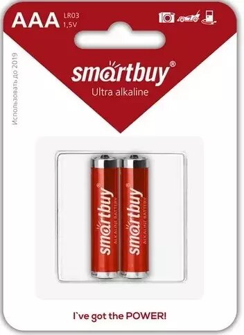Батарейка Smartbuy ААА, алкалиновая  (LR03-2BL) - блистер, 2 шт. от компании Секс шоп "More Amore" - фото 1