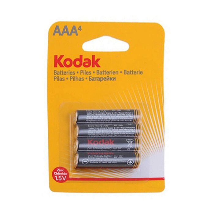 Батарейка солевая Kodak ААА набор 4 шт. R03-4BL HEAVY DUTY [K3AHZ-4] от компании Секс шоп "More Amore" - фото 1