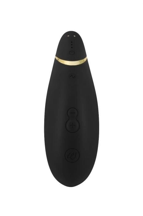 Бесконтактный клиторальный стимулятор Womanizer Premium черный/золотой от компании Секс шоп "More Amore" - фото 1