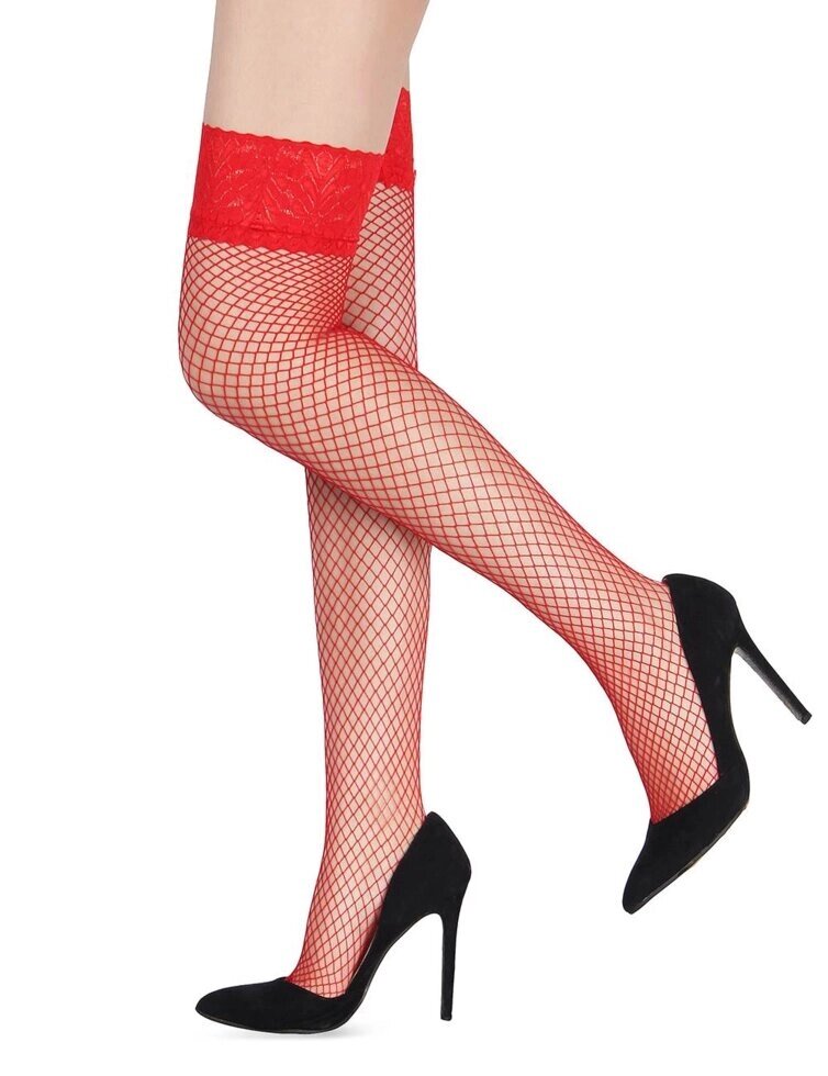 Чулки Red fashion, красные (XS-L) от компании Секс шоп "More Amore" - фото 1