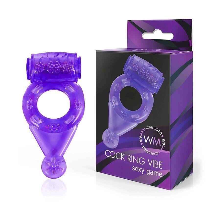 Эрекционное кольцо с вибрацией фиолетовое Cock ring vibe от компании Секс шоп "More Amore" - фото 1