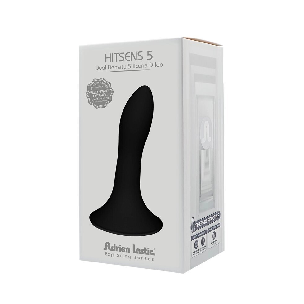 Фаллоимитатор Hitsens 5 черный от Adrien Lastic от компании Секс шоп "More Amore" - фото 1