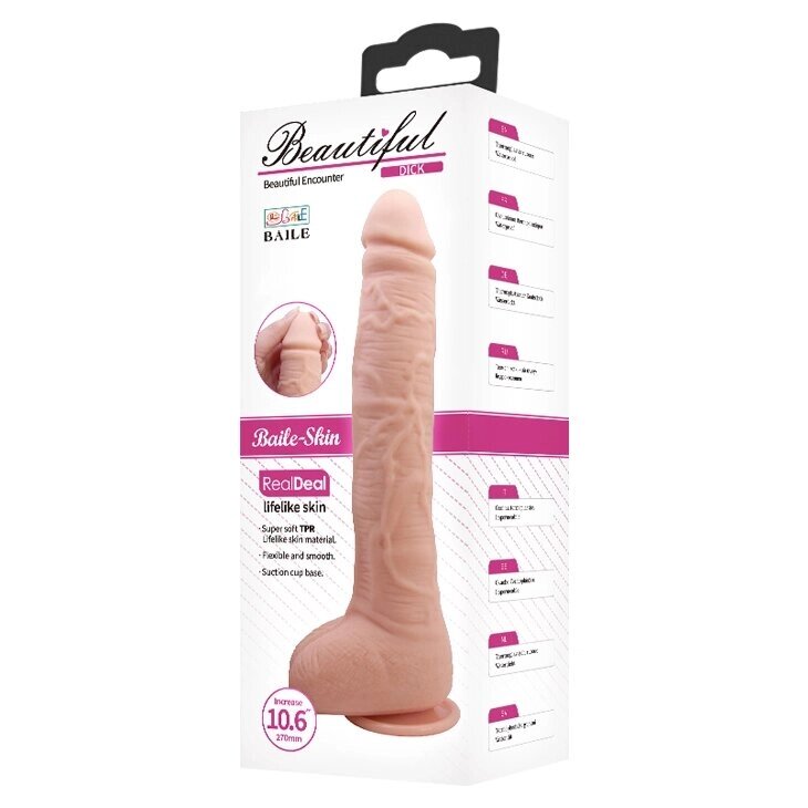 Фаллоимитатор на присоске "Beautiful Dick Dildo" (27*4,2 см) от компании Секс шоп "More Amore" - фото 1