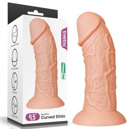 Фаллоимитатор на присоске Realistic Curved Dildo (24 см) от компании Секс шоп "More Amore" - фото 1