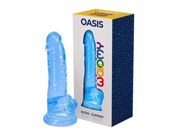 Фаллоимитатор Oasis голубой от WOOOMY (15 * 4,5 см.) от компании Секс шоп "More Amore" - фото 1