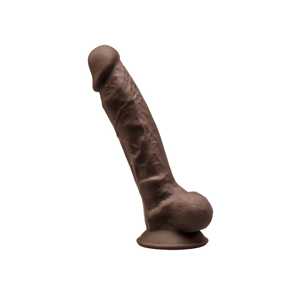 Фаллоимитатор с двойной плотностью Model 1 от SILEXD коричневый (17,6*3,5 см.) от компании Секс шоп "More Amore" - фото 1