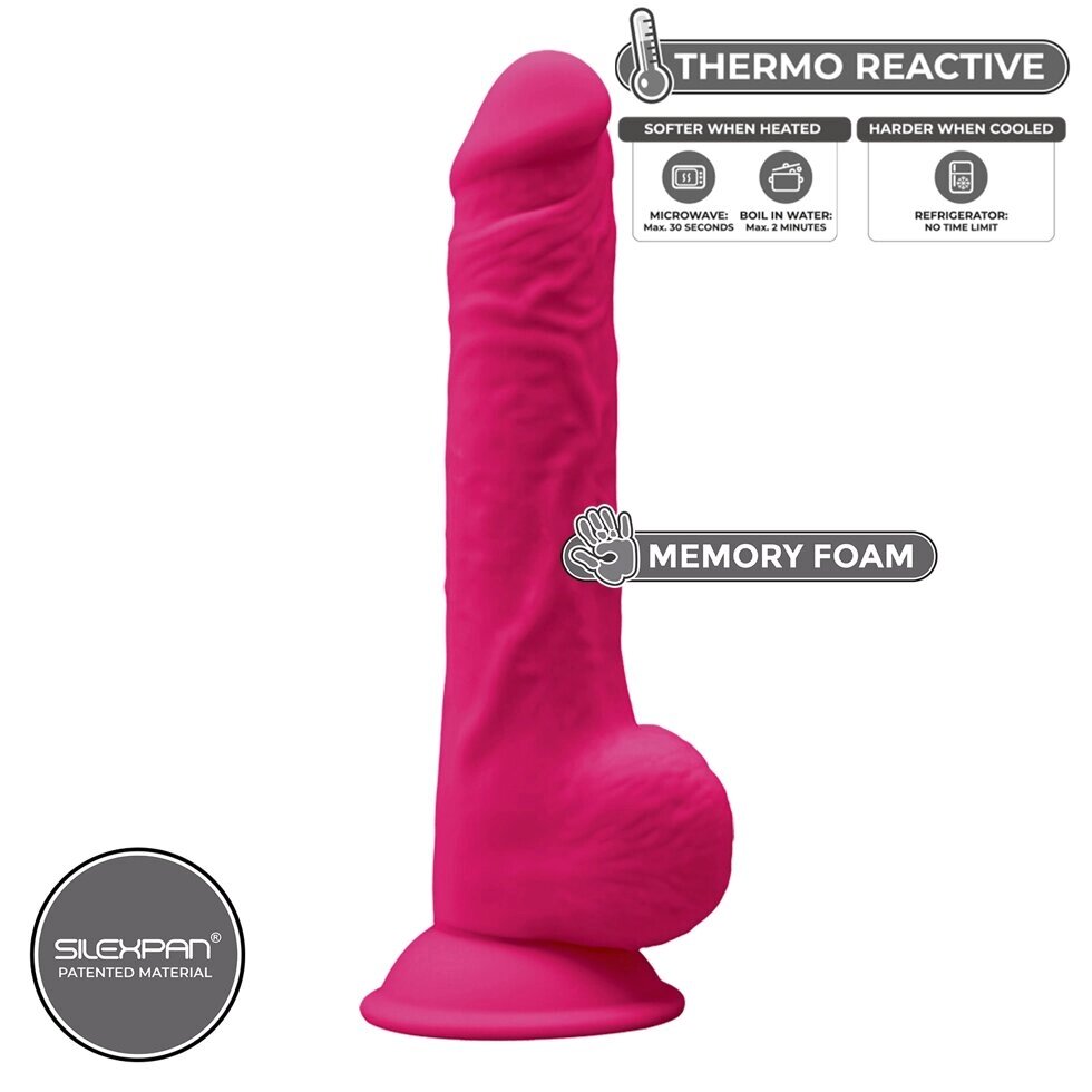 Фаллоимитатор с двойной плотностью Model 1 от SILEXD ярко-розовый (24*4,5 см.) от компании Секс шоп "More Amore" - фото 1