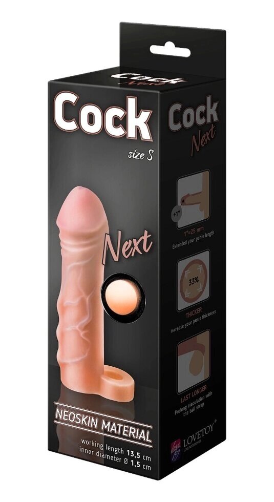 Фаллоудлинитель неоскин с кольцом Cock Next (размер S) от компании Секс шоп "More Amore" - фото 1