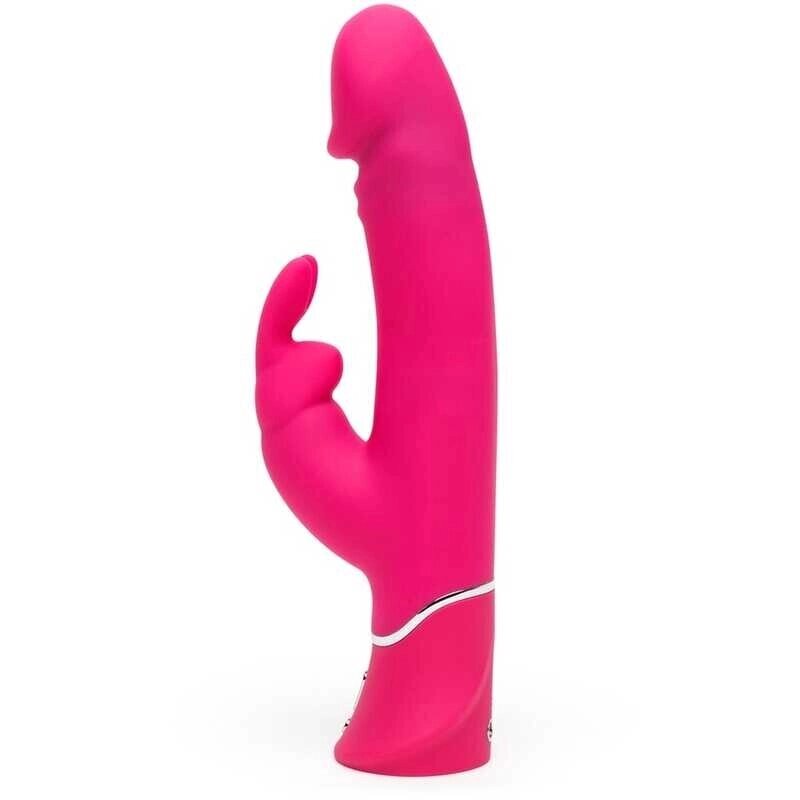 Happy Rabbit Realistic Вибратор с клиторальным стимулятором розовый от компании Секс шоп "More Amore" - фото 1