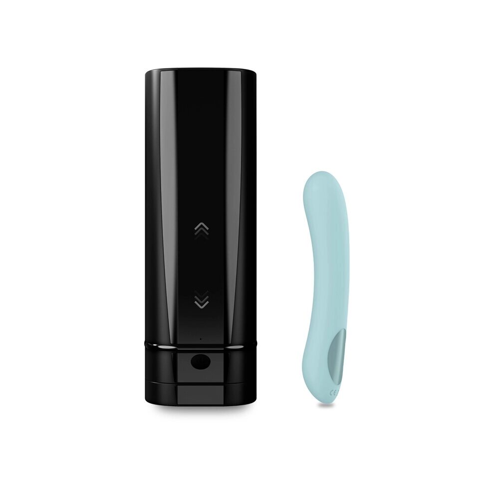 Комплект для пар KIIROO: интерактивный смарт мастурбатор Onyx+ и  вибратор Pearl 2+ (бирюзовый) от компании Секс шоп "More Amore" - фото 1