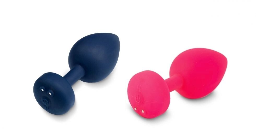Маленькая дизайнерская анальная пробка с вибрацией Fun Toys Gplug синяя от компании Секс шоп "More Amore" - фото 1