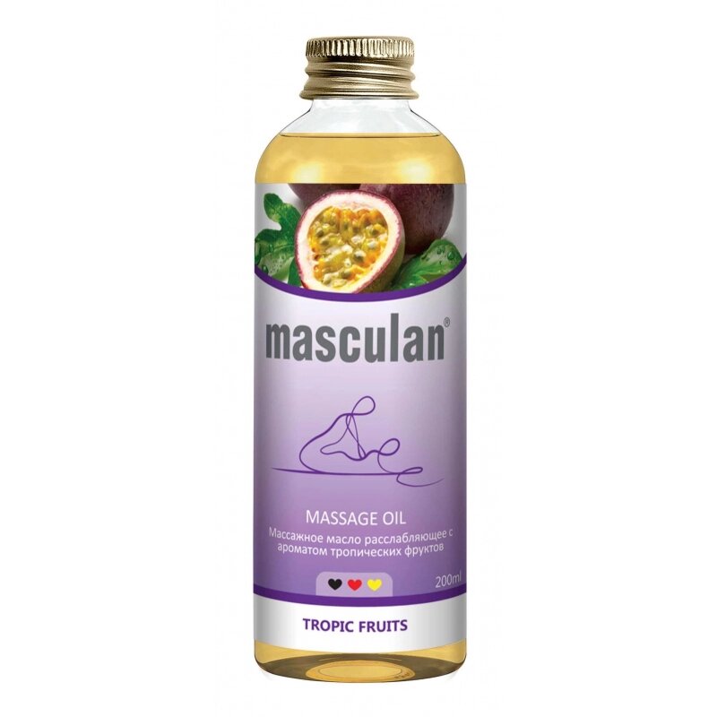 Массажное масло расслабляющее с ароматом тропических фруктов Masculan 200 мл от компании Секс шоп "More Amore" - фото 1