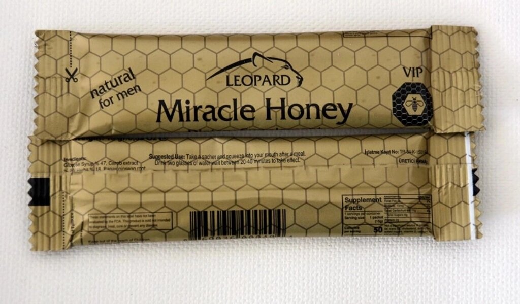 Мёд с виагрой  Leopard Miracle Honey от компании Секс шоп "More Amore" - фото 1