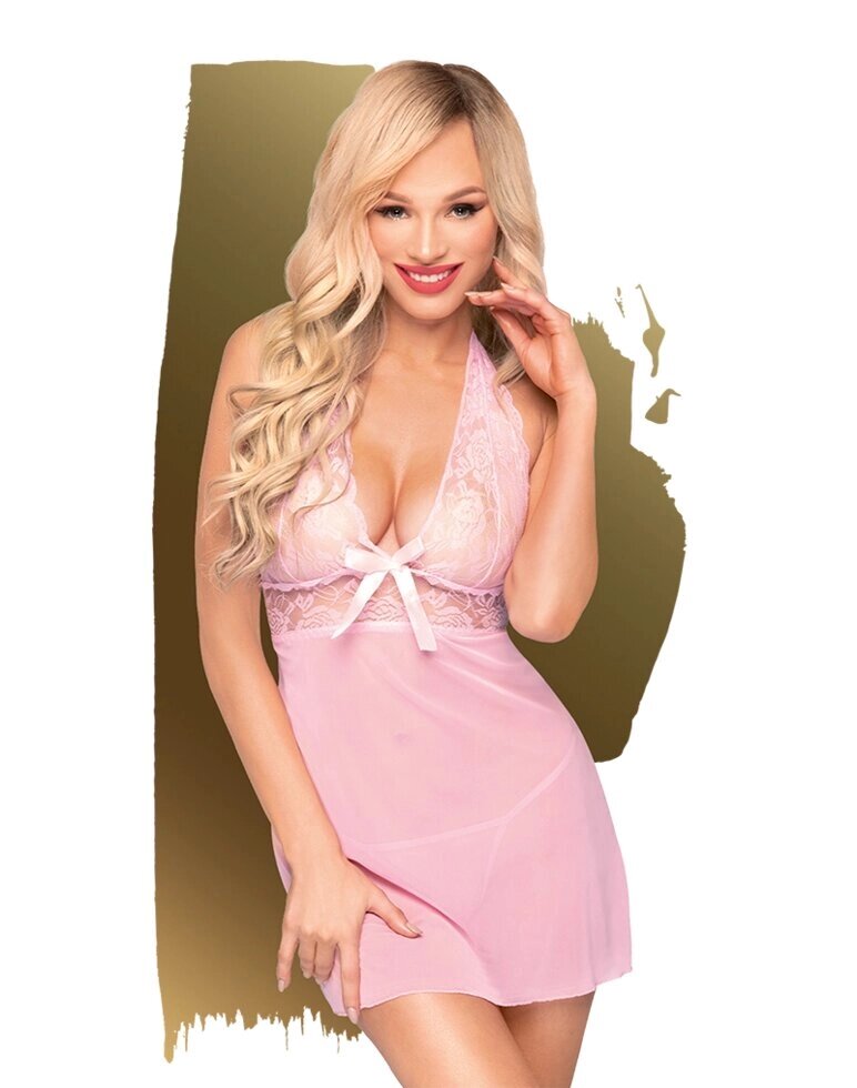 Мини платье розовое "Sweet & spicy" (S/M) от компании Секс шоп "More Amore" - фото 1