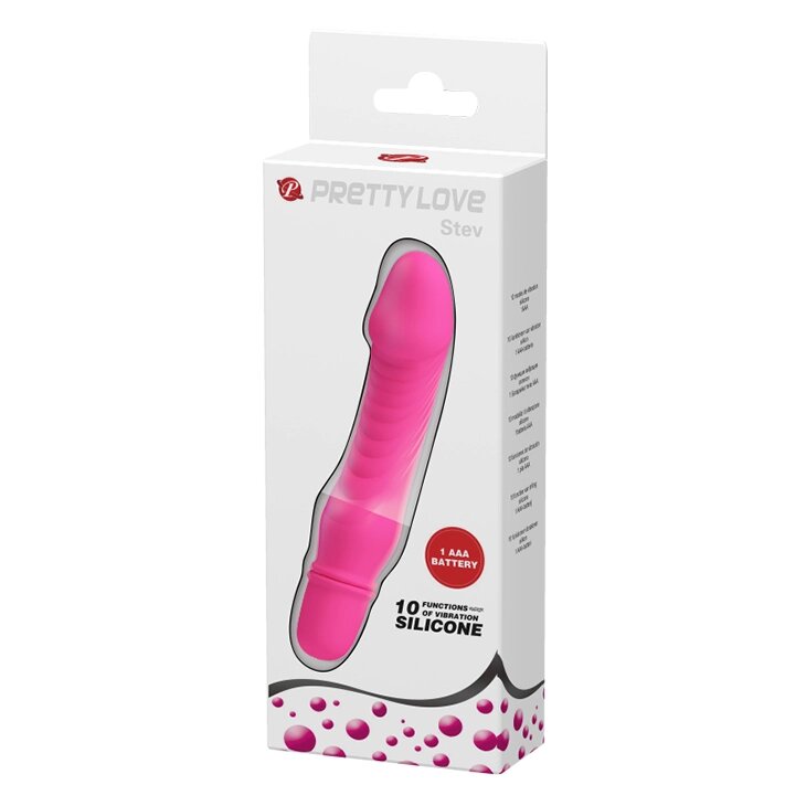 Мини вибратор "Stev" 13,5 x 2,9 см. розовый от компании Секс шоп "More Amore" - фото 1