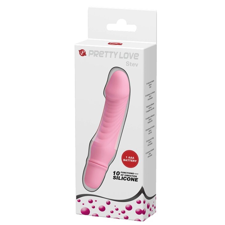 Мини вибратор "Stev" 13,5 x 2,9 см. светло-розовый от компании Секс шоп "More Amore" - фото 1