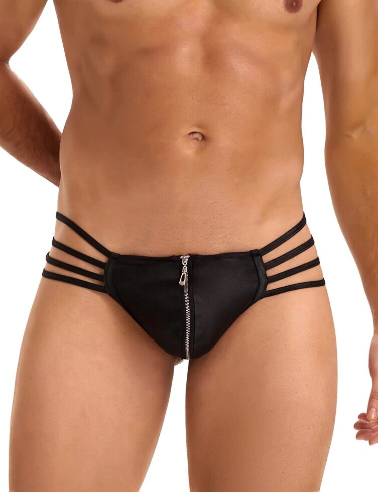 Мужские трусики с молнией Zipper Black (XL) от компании Секс шоп "More Amore" - фото 1
