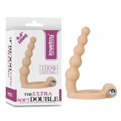 Насадка-фаллоимитатор с кольцом и вибрацией Ultra Soft Bead (16,51 см) от компании Секс шоп "More Amore" - фото 1