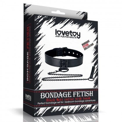 Ошейник с цепью Bondage Fetish Black от компании Секс шоп "More Amore" - фото 1