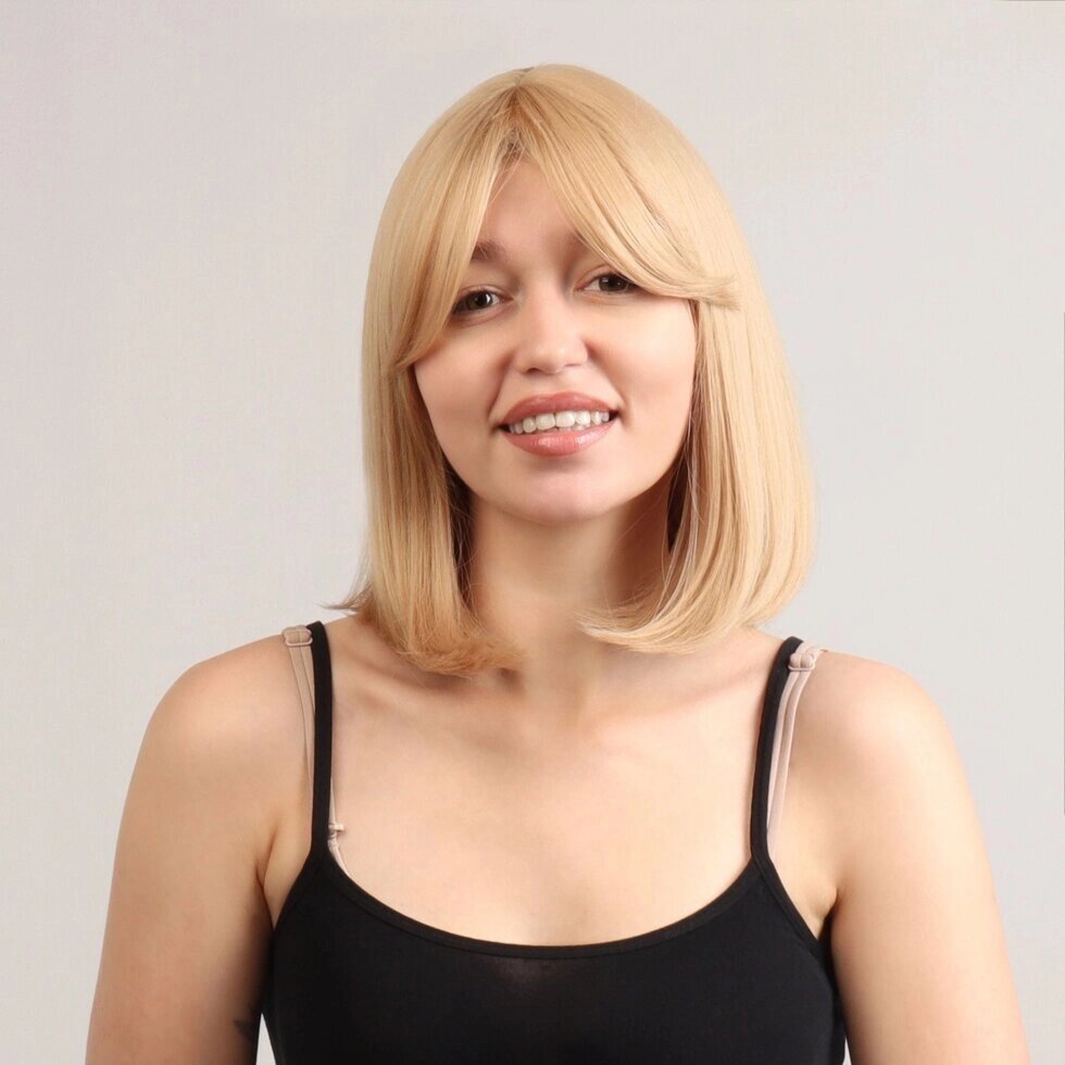 Парик искусственный с чёлкой 30 см, цвет блонд от компании Секс шоп "More Amore" - фото 1