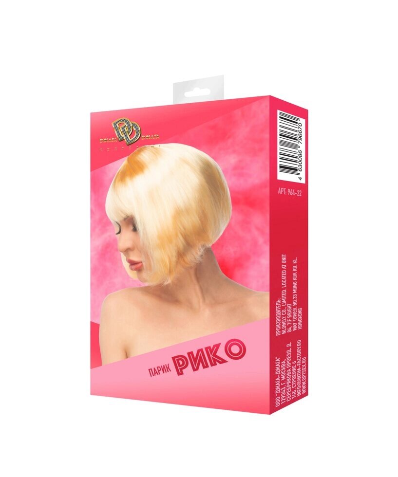 Парик "Рико" (каре с чёлкой, блонд) от компании Секс шоп "More Amore" - фото 1