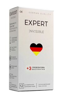 Презервативы EXPERT INVISIBLE № 12+3 (особо тонкие), 12+3 шт. в Алматы от компании Секс шоп "More Amore"