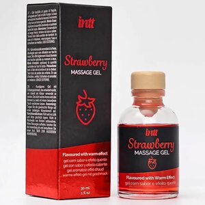 Массажный гель с эффектом тепла, Strawberry 30 мл.