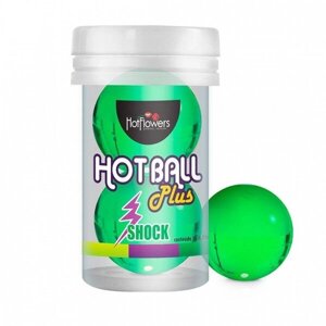 Лубрикант HOT BALL PLUS на силиконовой основе в виде двух шариков с покалывающим эффектом в Алматы от компании Секс шоп "More Amore"