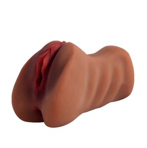 Мастурбатор реалистичный Hot vagina (коричневый) в Алматы от компании Секс шоп "More Amore"