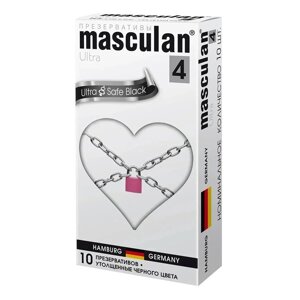 Презервативы Masculan ultra 4 ультрапрочные 10 шт. (Ultra Safe Black № 10)