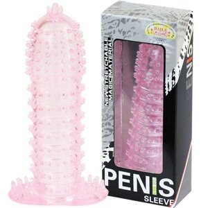 Насадка - удлинитель пениса розовая
