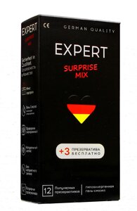 Презервативы EXPERT SURPRISE MIX № 12+3 (микс), 12+3 шт.