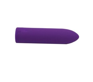 Перезаряжаемая вибропуля силиконовая фиолетовая Lealso (16 режимов)