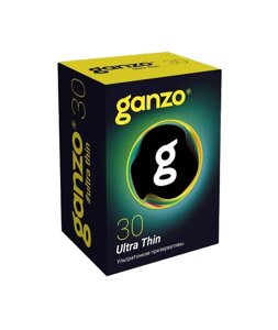 Презервативы ультратонкие Ganzo Ultra Thin (Black Edition) 30 шт.