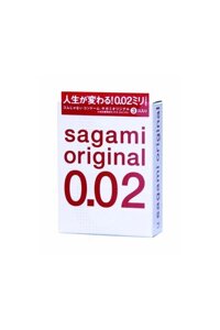 Презервативы Sagami original 0.02 полиуретан, ультратонкие 3 шт. (19 * 5,8 см)