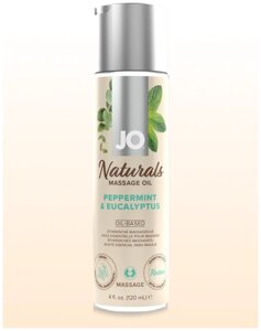Массажное масло JO - Peppermint & Eucalyptus/Мята и эвкалипт 120 mL
