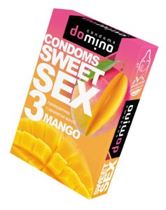 Презервативы для орального секса Sweetsex манго №3 в Алматы от компании Секс шоп "More Amore"