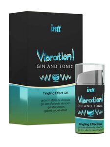 Возбуждающий гель с эффектом вибрации Vibration! Gin tonic  (15 мл.) от INTT в Алматы от компании Секс шоп "More Amore"