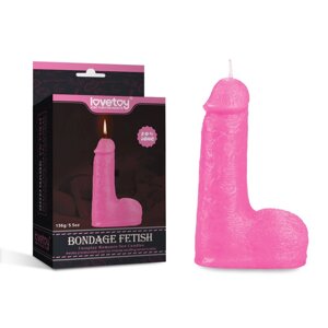 Свеча Bondage Fetish розовый цвет (низкотемпературная)