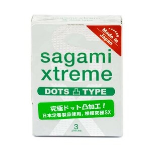Презервативы SAGAMI Xtreme Type-E 3 шт. (точечные)
