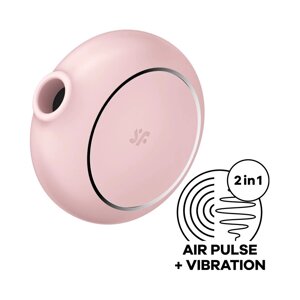 Воздушный клиторальный стимулятор с вибрацией Satisfyer Pro To Go 3 розовый