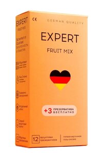 Презервативы EXPERT FRUIT MIX № 12+3 (с фруктовым ароматом), 12+3 шт. в Алматы от компании Секс шоп "More Amore"