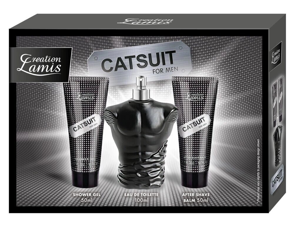 Подарочный набор из 3х предметов "Catsuit" для мужчин (туалетная вода, бальзам после бритья и гель для душа) от компании Секс шоп "More Amore" - фото 1