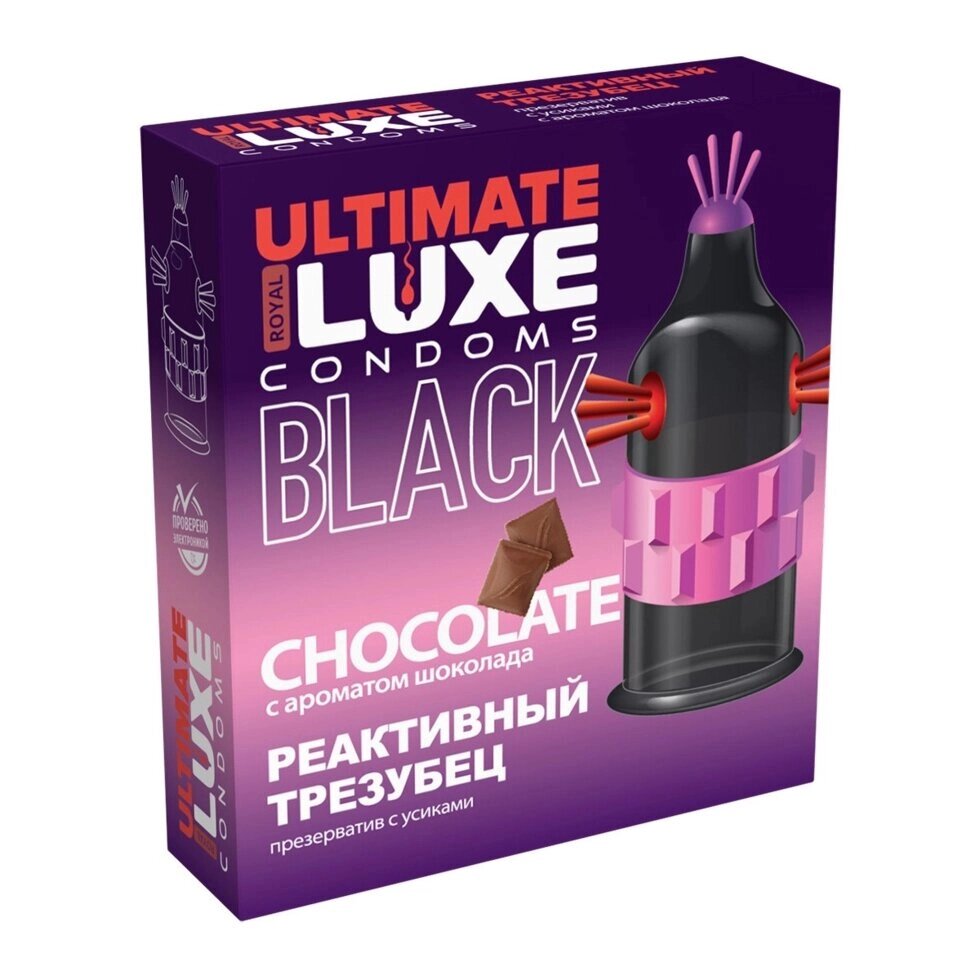 Презерватив LUXE BLACK ULTIMATE Реактивный трезубец (ШОКОЛАД) 1 шт. от компании Секс шоп "More Amore" - фото 1