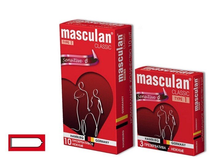 Презерватив Masculan Sensitive Plus № 10 (Нежные) от компании Секс шоп "More Amore" - фото 1