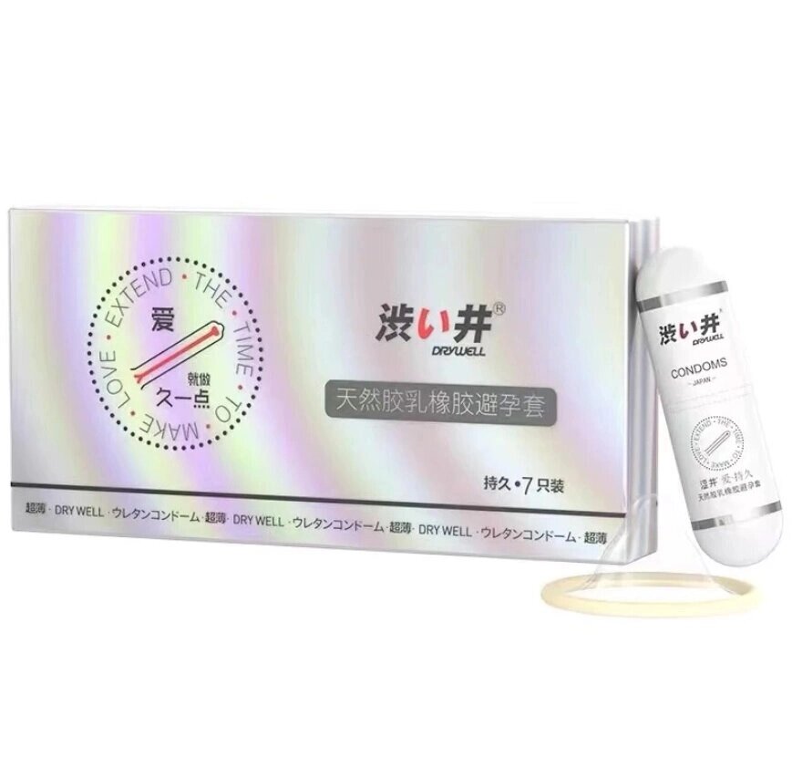 Презервативы DryWell в капсуле, ультратонкие 0,03 мм., латекс, (упаковка 7 шт.) от компании Секс шоп "More Amore" - фото 1