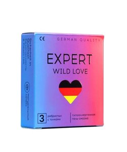 Презервативы EXPERT WILD LOVE № 3 (ребристые с точками), 3 шт.